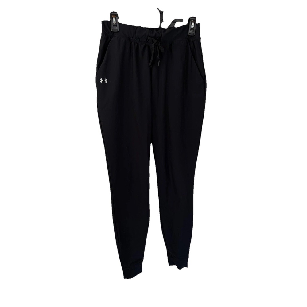 Under Armour Women's Size S Heat Gear Black Athletic Jogger Pants with Pockets‎